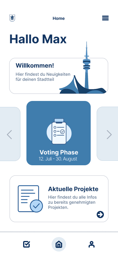 Munich Budget (Hackathon) screen 2