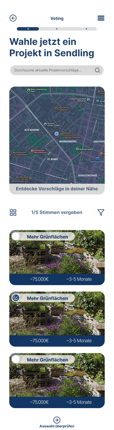 Munich Budget (Hackathon) screen 3