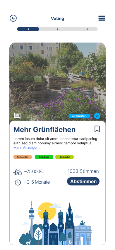 Munich Budget (Hackathon) screen 4
